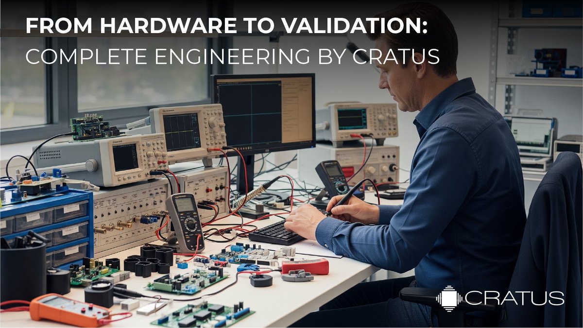 The fact that CRATUS offers a full-spectrum Engineering Services model — combining electronic hardware, embedded firmware, intelligent software, mechanical design, manufacturing consulting, precision box builds, R&amp;D test systems, and end-of-line validation — all under one roof.