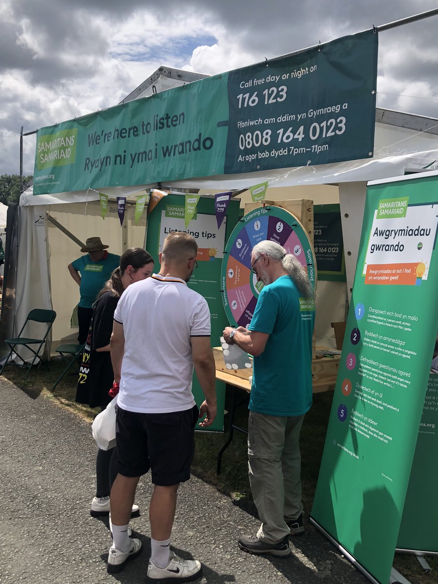 SamaritansCymru's tweet image. It’s been amazing to chat with so many people at the Royal Welsh Show today about the power of listening. #Listening #Samaritans #Wales