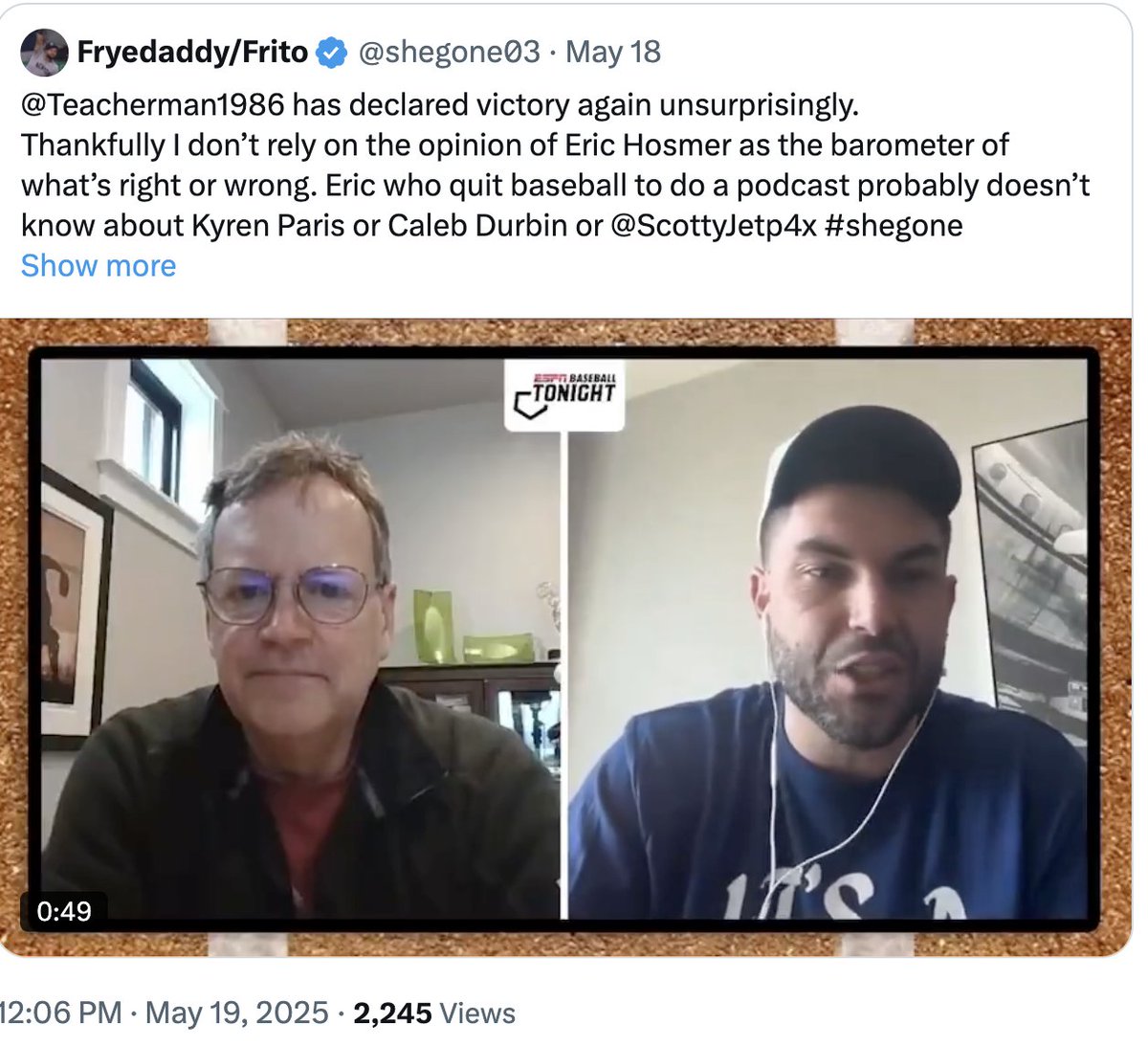 uTeeBaseball's tweet image. Tested AI of X's Grok and Google's Gemini to find Frye's tweet mocking Caleb Durbin from a few months ago.
Grok came up empty.
Gemini found it quickly. Was in a thread with @thewheelhousenj
(Got a lot of catching up to do Elon.)
#SheGone