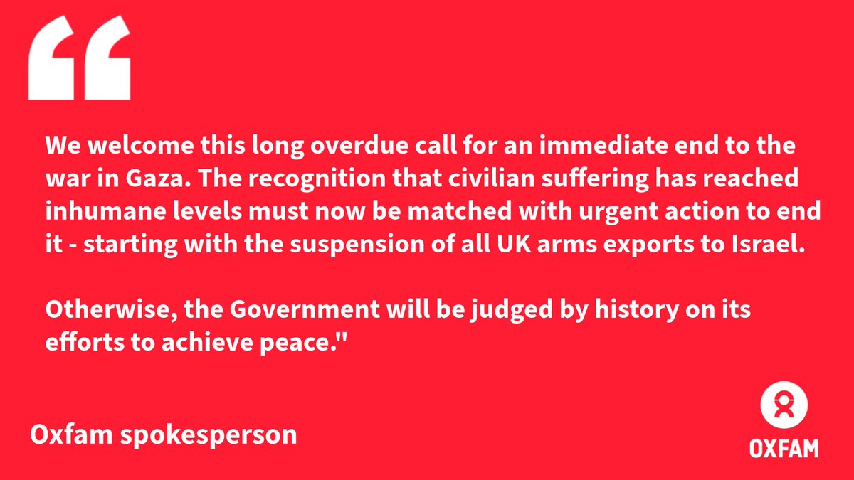 oxfamgbpress's tweet image. REACTION: Joint statement from the UK and 24 other countries calling for an immediate end to the war in #Gaza
oxfam.org.uk/mc/cod652/