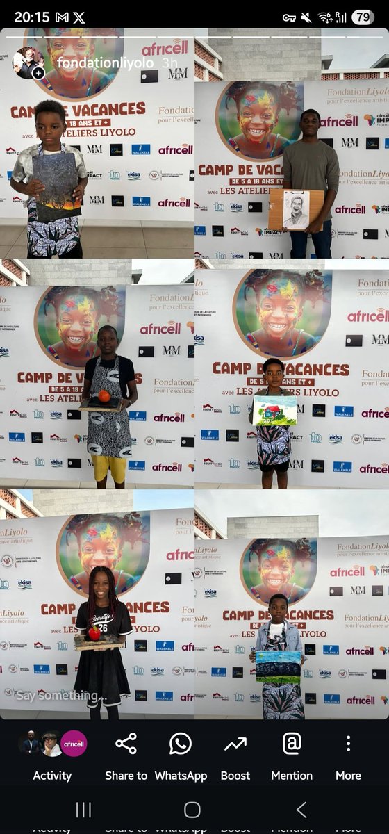 Fondation Liyolo (@fliyolo) on Twitter photo Le Camp de Vacances Liyolo bat son plein au <a href="/imncongo/">Institut des Musées Nationaux du Congo🇨🇩</a>. Nous découvrons des talents tous les jours! Et vous? Ca ne vous tente pas de faire autre chose ces vacances? Des invités spéciaux seront bientôt annoncés. Merci à nos sponsors <a href="/AfricellRDCongo/">Africell RDCongo</a> <a href="/EquityBCDC/">EquityBCDC</a> <a href="/MinCap_RDC/">Ministère de la Culture, Arts et Patrimoine RDC</a> pour Le Camp de Vacances Liyolo bat son plein au <a href="/imncongo/">Institut des Musées Nationaux du Congo🇨🇩</a>. Nous découvrons des talents tous les jours! Et vous? Ca ne vous tente pas de faire autre chose ces vacances? Des invités spéciaux seront bientôt annoncés. Merci à nos sponsors <a href="/AfricellRDCongo/">Africell RDCongo</a> <a href="/EquityBCDC/">EquityBCDC</a> <a href="/MinCap_RDC/">Ministère de la Culture, Arts et Patrimoine RDC</a> pour