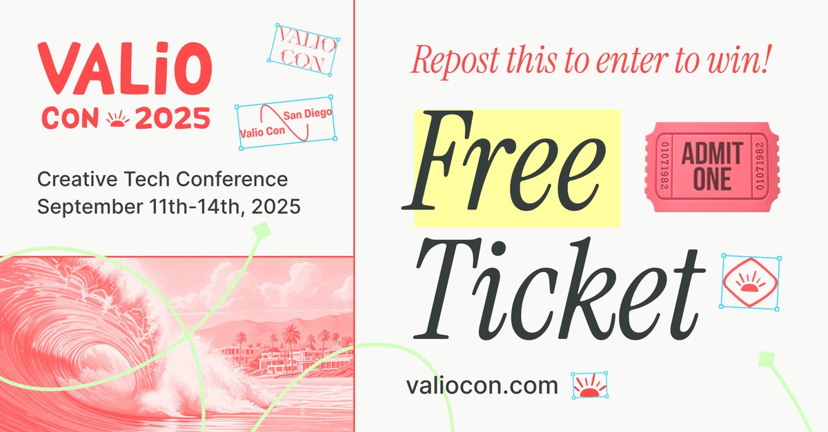 drewwilson's tweet image. 🆓🎟️ I'm giving away a free @valiocon ticket twice a week until August. 20!
Here's how you can enter to win the $1,399 ticket for FREE:
- Repost this post by July 22
- If you win, book your discounted resort stay before Aug. 20
If you don't win, try again next contest. Easy :D