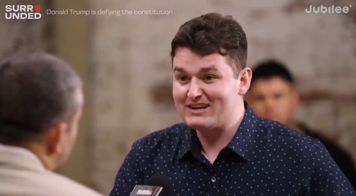 PolarBarrett's tweet image. the algorithm really wants me to see this shallow loser gleefully call for destroying the U.S. Constitution as if it's a valid take I should consider
