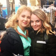 AngelaBelcamino's tweet image. Happy 36th bday to Juno Temple, star of *Ted Lasso*! I had the privilege of being her stand-in during her NYC projects. Pictured here at the *Vinyl* wrap party (left) & on the final day of shooting *Wonder Wheel* (right). Juno is just as incredible off-screen as she is on-screen!