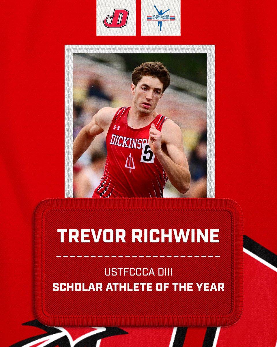 DICKINSON_CCTF's tweet image. The Best & Brightest!!
Trevor Richwine has earned @USTFCCCA DIII Scholar Athlete of the Year!
Akabi-During & Richwine both made the All-Academic team, while Men’s Track & Field made All-Academic Team status!