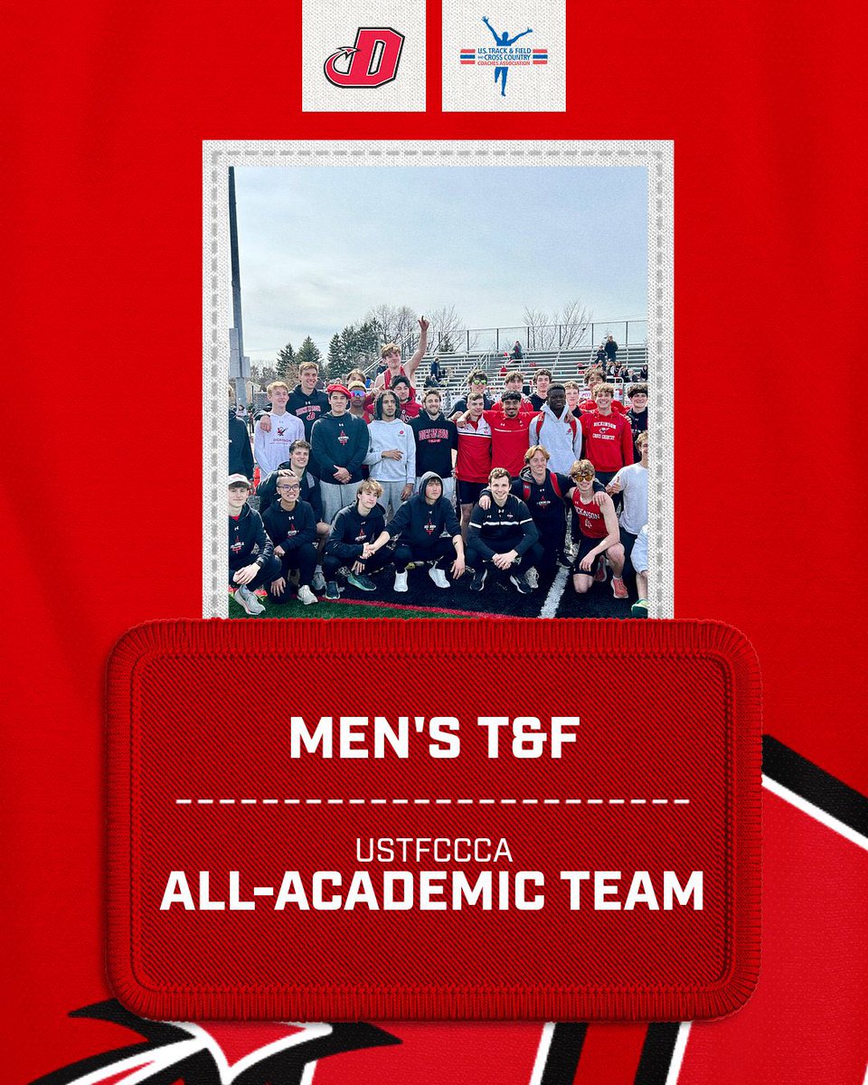 DICKINSON_CCTF's tweet image. The Best & Brightest!!
Trevor Richwine has earned @USTFCCCA DIII Scholar Athlete of the Year!
Akabi-During & Richwine both made the All-Academic team, while Men’s Track & Field made All-Academic Team status!