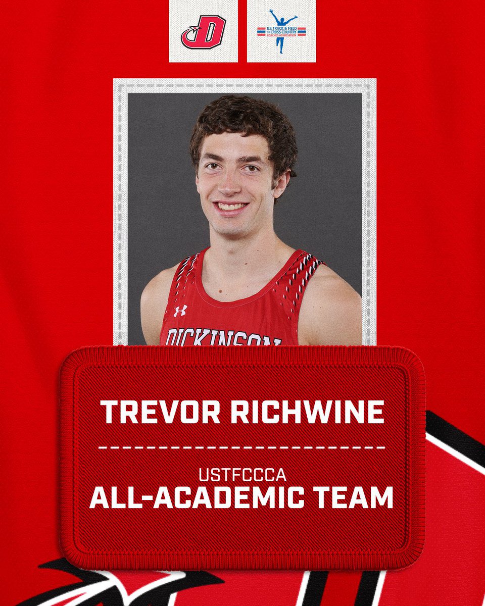 DICKINSON_CCTF's tweet image. The Best & Brightest!!
Trevor Richwine has earned @USTFCCCA DIII Scholar Athlete of the Year!
Akabi-During & Richwine both made the All-Academic team, while Men’s Track & Field made All-Academic Team status!