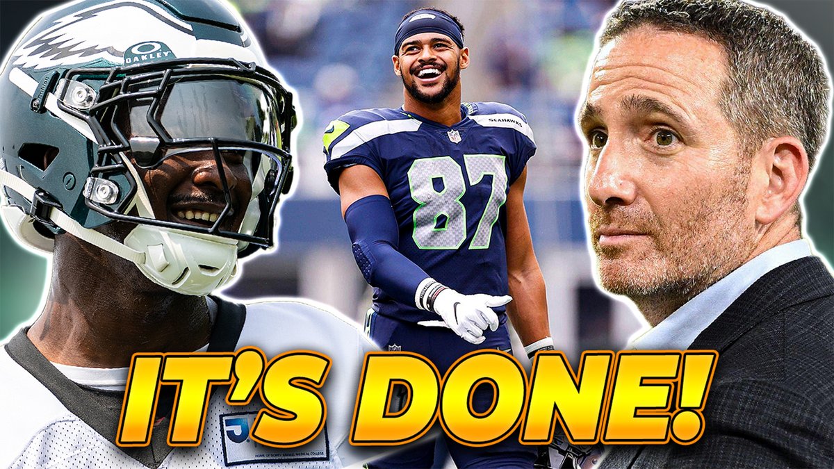 RealThomasMott's tweet image. The #Eagles finally made the signing we’ve been waiting for… but they might not be done yet 👀
🔥 Noah Fant & Philly?
😬 Cam rips Jalen Hurts
🦅 Training Camp Preview
🎥 Watch today’s show: youtu.be/8J2u5h-drmg?si…