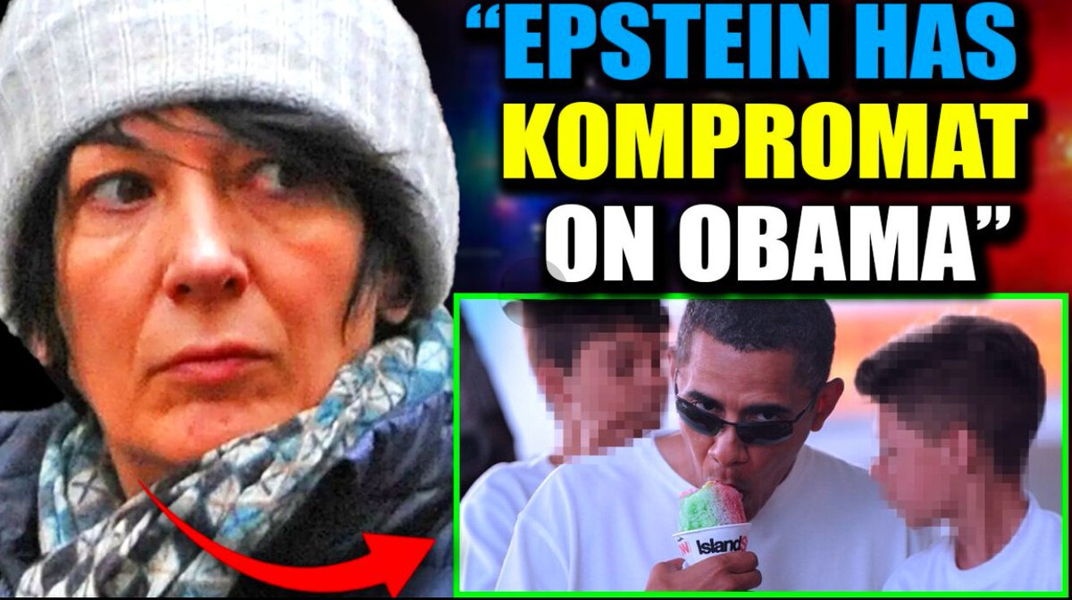 GreereMedeea's tweet image. 🚨 GHISLAINE MAXWELL BREAKS SILENCE: EPSTEIN’S “INSURANCE FILE” SHOWS BARACK OBAMA WITH YOUNG BOYS ON PEDOPHILE ISLAND — DEEP STATE PANIC MODE ACTIVATED
🔥 Ghislaine Maxwell confirms the existence of Epstein’s blackmail vault. Inside it: videos, photos, and documents — including…