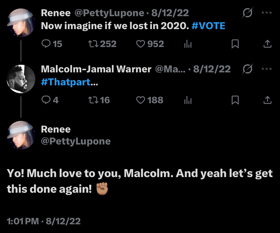 PettyLupone's tweet image. I had a HUGE crush on him so my heart jumped at this reply.
I worked at NYU and y’all have no idea how many people applied just because Theo went there. But Malcolm was also a director, producer and won a Grammy for his spoken word album.
What a loss! Prayers to his family. 💔