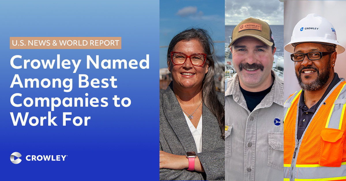 CrowleyMaritime's tweet image. For a consecutive year, @usnews named Crowley a 2025-2026 Best Company to Work For. Our benefits, flexibility, stability and a culture that puts people first were the top-ranked factors. This recognition wouldn’t be possible without our people. Thank you!