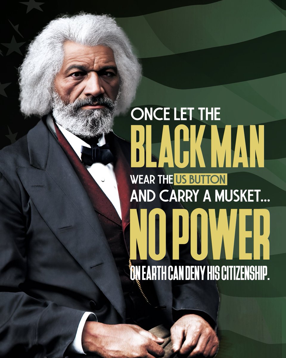 “Earned the Right to Be Called American.” - Frederick Douglass.

Honor the fight they fought both overseas and at home: a.co/d/3fHRar6

#Army #Veteran #military #history #black #soldiers #america  #quotes #facts #FrederickDouglass #writerslift #MondayVibes #readAwrite