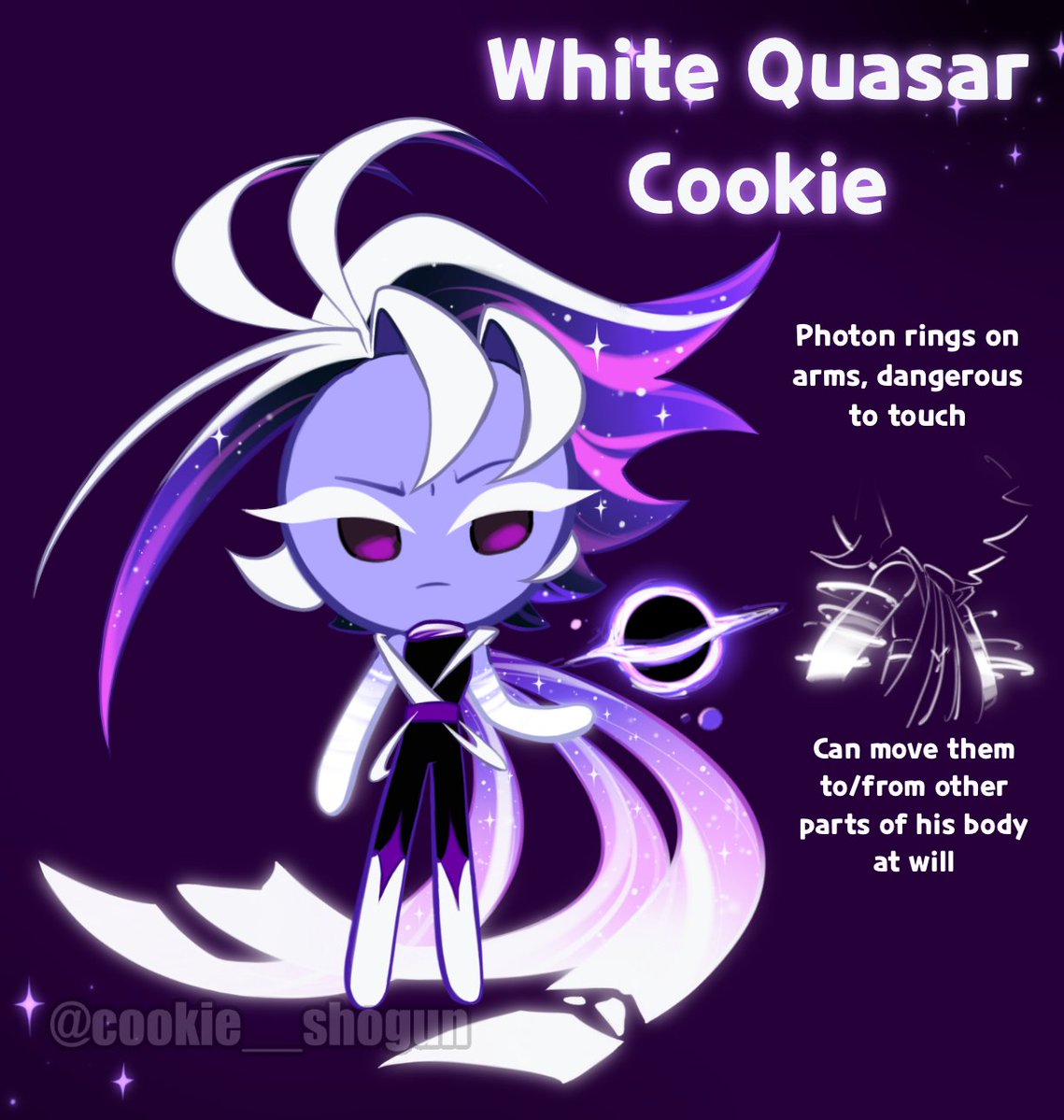 cookie__shogun's tweet image. Adjusted White Quasar Cookie's reference little! πβ¨
It better fits the cookie run style now, his body used to be a little too big it was bothering me, help-
.
#cookieoc #cookierunoc