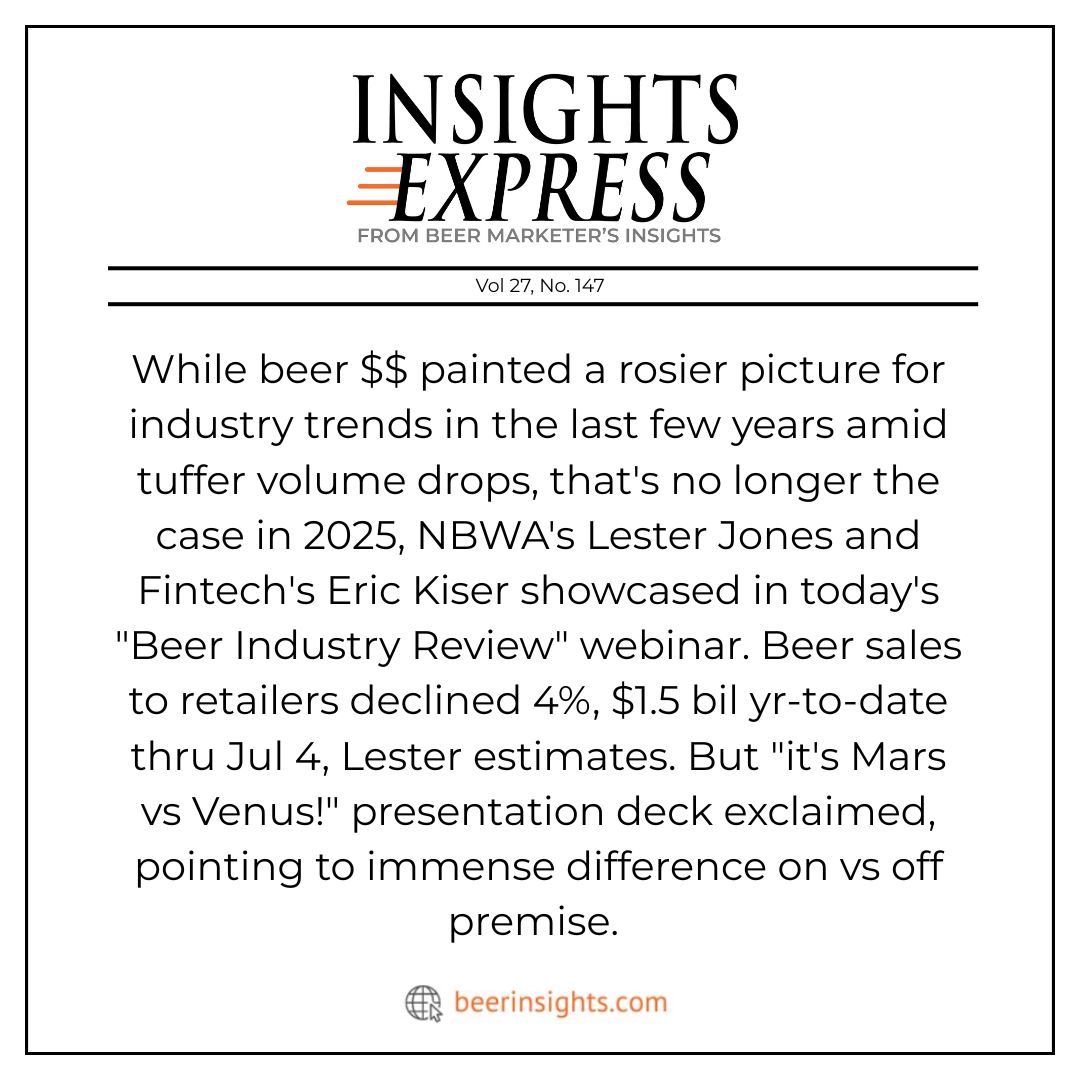 Beer STRs $$ Down 4% YTD thru Jul 4 in Fintech, Lester Ests; "Desperately Seeking Equilibrium." Read the full details: beerinsights.com/archive-articl…