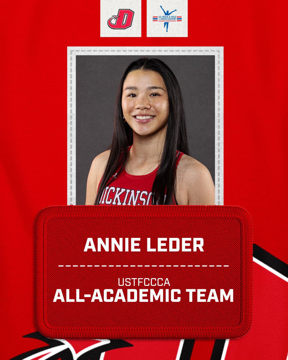 DICKINSON_CCTF's tweet image. Brightest & Best!!
Leder & Priebe both were named to the USTFCCCA All-Academic team, and the Women’s Track & Field made All-Academic team status!