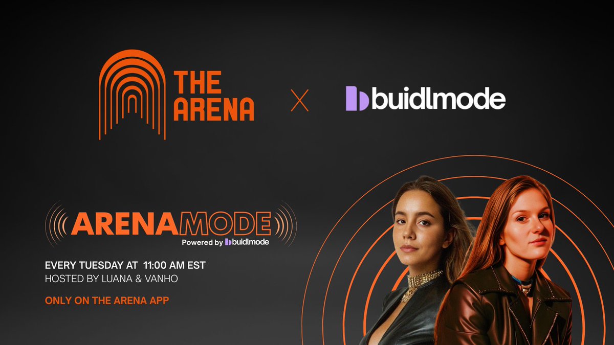 buidlmode's tweet image. We’ve partnered with the @TheArenaApp to shine a light on the projects, founders, creators, and chaos-makers shaping the Arena ecosystem.
This isn’t the official Arena podcast.
But it’s officially BUIDLT for the Arena tribe.
First episode drops tomorrow!
Get ready to go FULL…