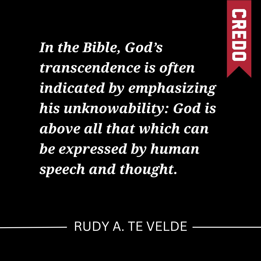 CredoMagazine's tweet image. In the Bible, God’s transcendence is often indicated by emphasizing his unknowability: God is above all that which can be expressed by human speech and thought. - Rudi A. te Velde
Read more here: credomag.com/2025/07/thomas…