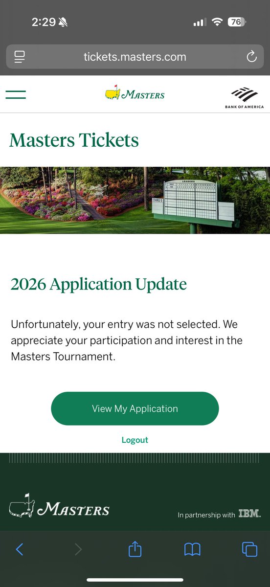 declingenpeel's tweet image. There’s always next year. #themasters