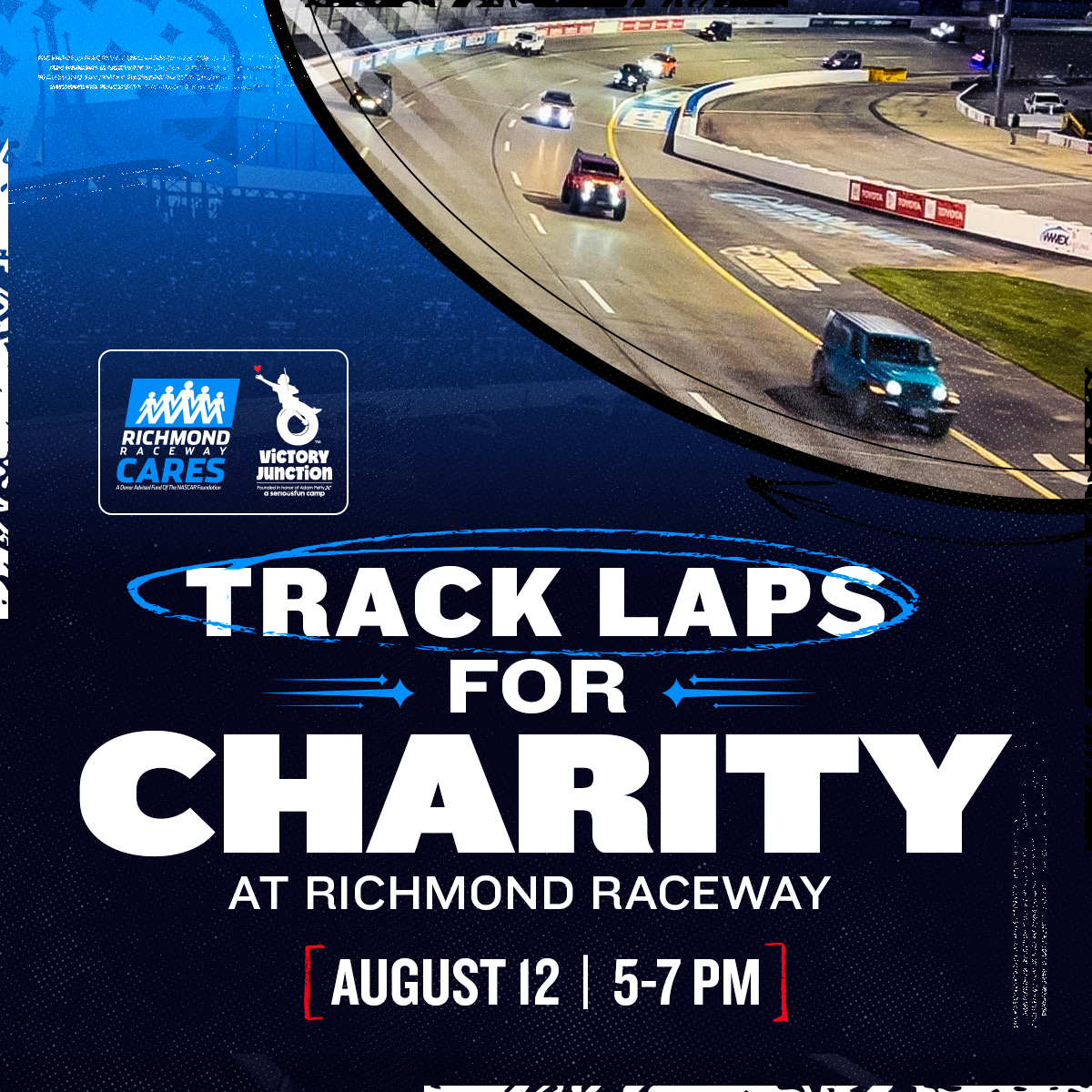 VictoryJunction's tweet image. Join us at @RichmondRaceway for Track Laps for Charity! 🏁
Take 5 laps for $20 to support kids with complex medical & physical needs. Feel your heart race while making a difference! ❤️💛💚💙
Spots are limited - register now!
bit.ly/4jWoLt3