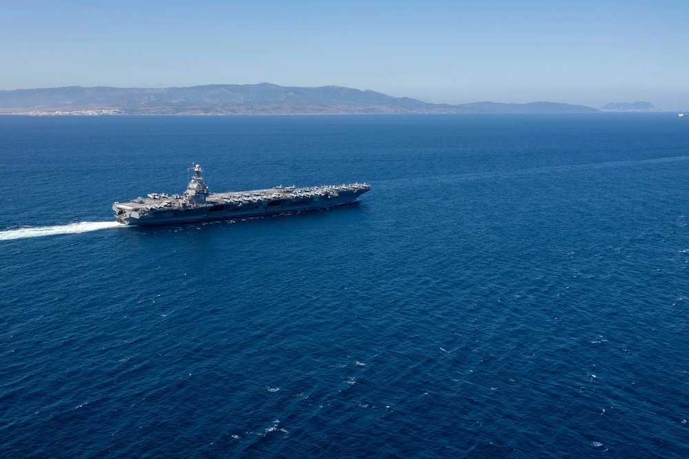 imetatronink's tweet image. ⚓️ USS Stumbling Gerry Update
The USS Stumbling Gerry (CVN-78) has transited the Strait of Gibraltar. Commissioned in 2017, it is still unable to host F-35s.
It now aims to finally succeed in completing a deployment with minimal embarrassing malfunctions.
Time will tell ...