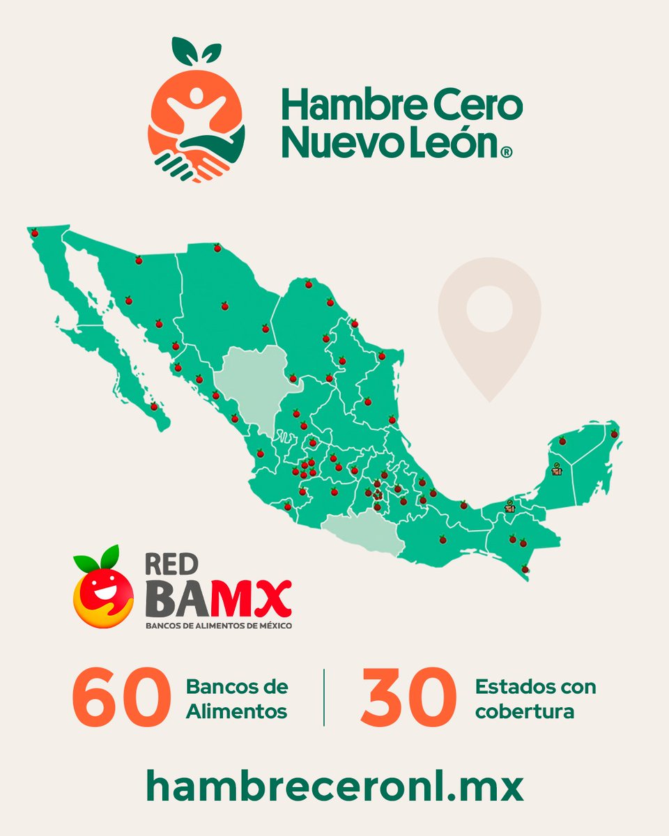 🤝❤️ La Red de Bancos de Alimentos de México (BAMX) conecta esfuerzos en todo el país para combatir la inseguridad alimentaria. 🌟 Los Bancos de Alimentos que forman parte de esta red, trabajan en conjunto para rescatar y distribuir alimentos.