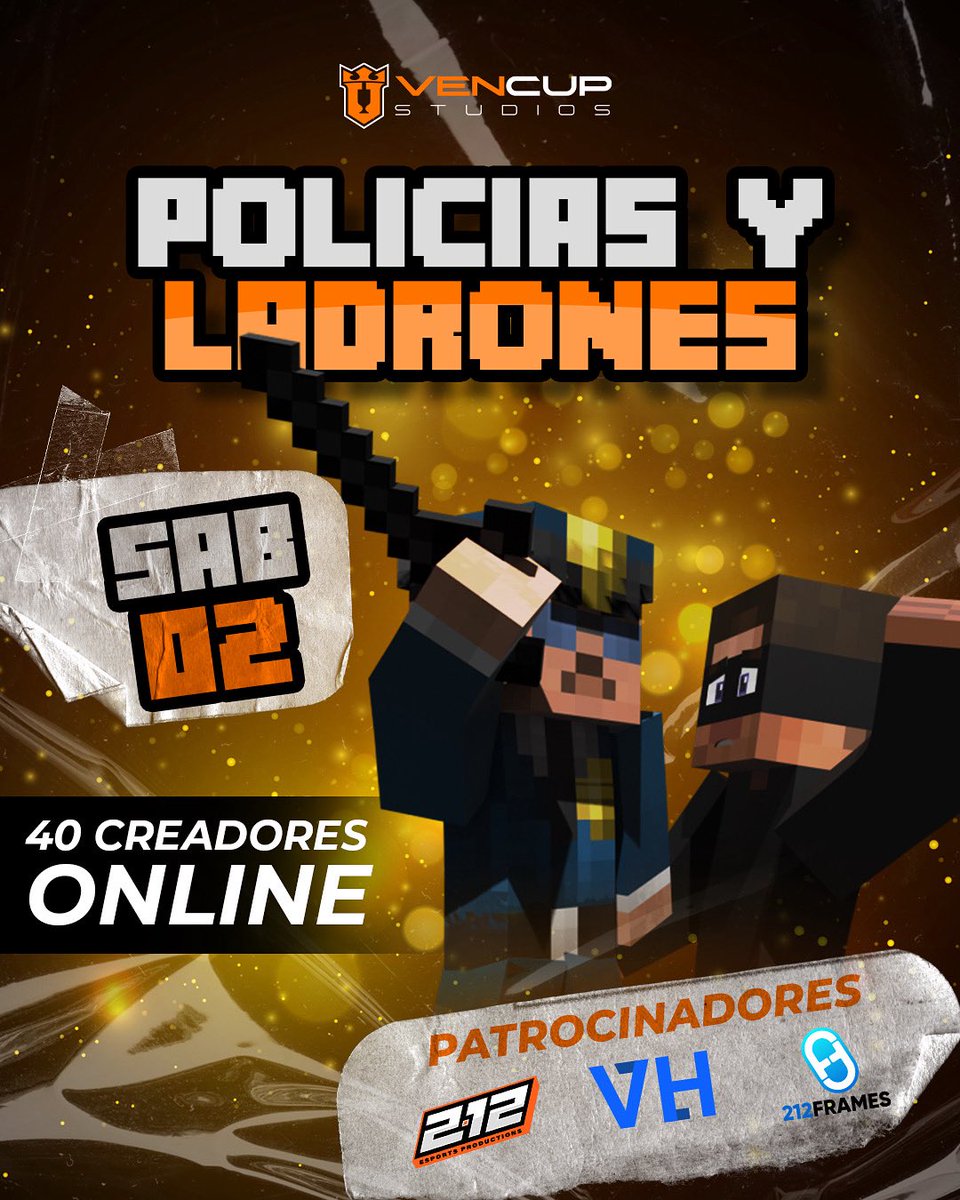 ¡Llega Policías vs Ladrones en Minecraft! 🧱⚔️

🎮 40 creadores de contenido enfrentados en una batalla de estrategia, velocidad y astucia.

🗓️ Fecha: 02 de agosto
⏰ Hora: 8:00 PM (VEN)
📍 Transmisión en los canales de los participantes

¿Ya sabes de qué lado estarás?