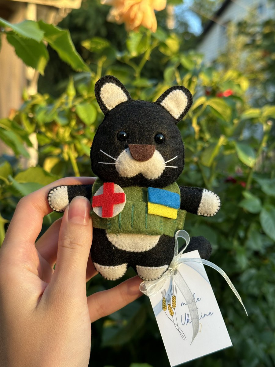 Catyunya_'s tweet image. A secret donor asked me to send this little Medic Cat to Antonina of the Odesa Sisters 🩺🐾
Handmade with love in Ukraine 🇺🇦
May he bring a smile and a little comfort during these tough days 💛
You can order one too worldwide shipping available 🌍📦