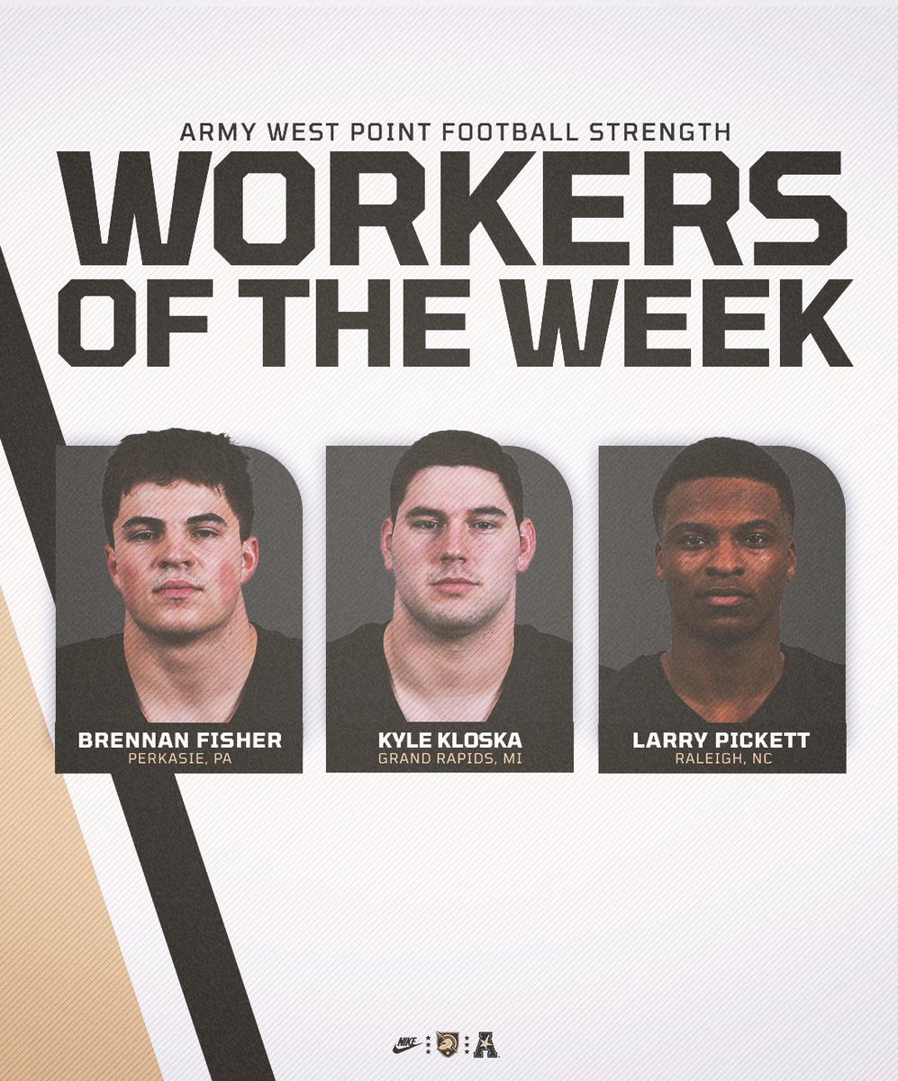 Our Army Football Strength Workers of the Week 💪