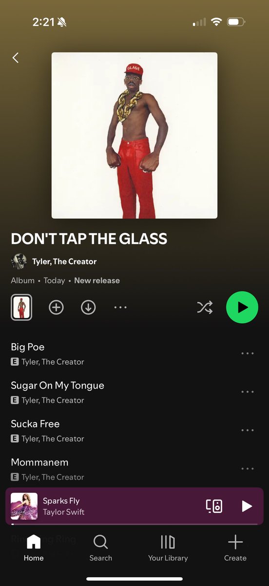 gabechachas's tweet photo. New Tyler album cover striking comical resemblance to this 1 minute long meme Christmas song https://t.co/XEjLRZCCUt