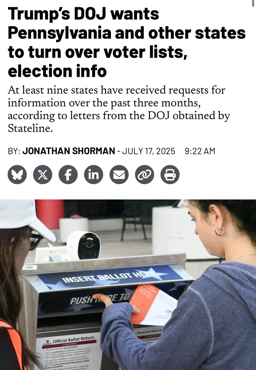 ScottPresler's tweet image. The DOJ is getting involved in Pennsylvania.
I will be hand-delivering letters to the 67 Boards of Elections that — if they cheat — we will find out.
Violators will be prosecuted to the fullest extent of the law.