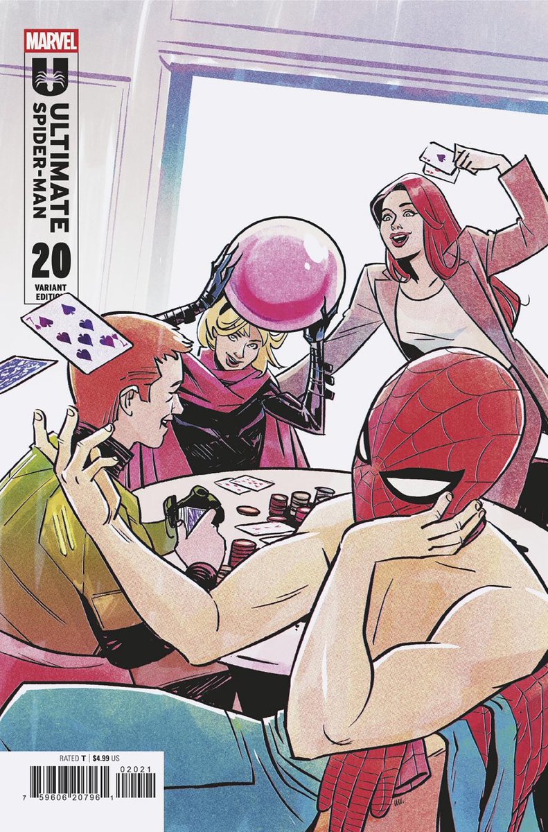thinkergwendy's tweet image. Ultimate Spider-Man vol 3 #20 variant cover by Annie Wu