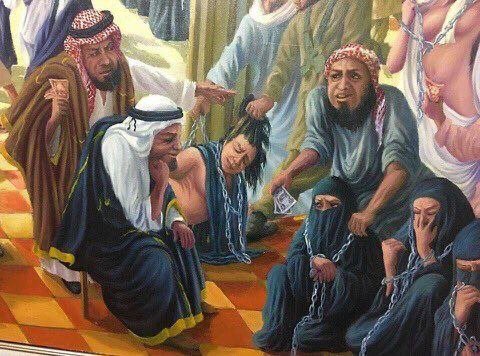pmg2e5jg's tweet image. A picture illustrating the tragedy of Yazidi, Alawite, Christian and Druze women.
Is this the new Middle East, where women are raped and their bodies sold? We don't want this Middle East. They've taken us back to the Stone Age.