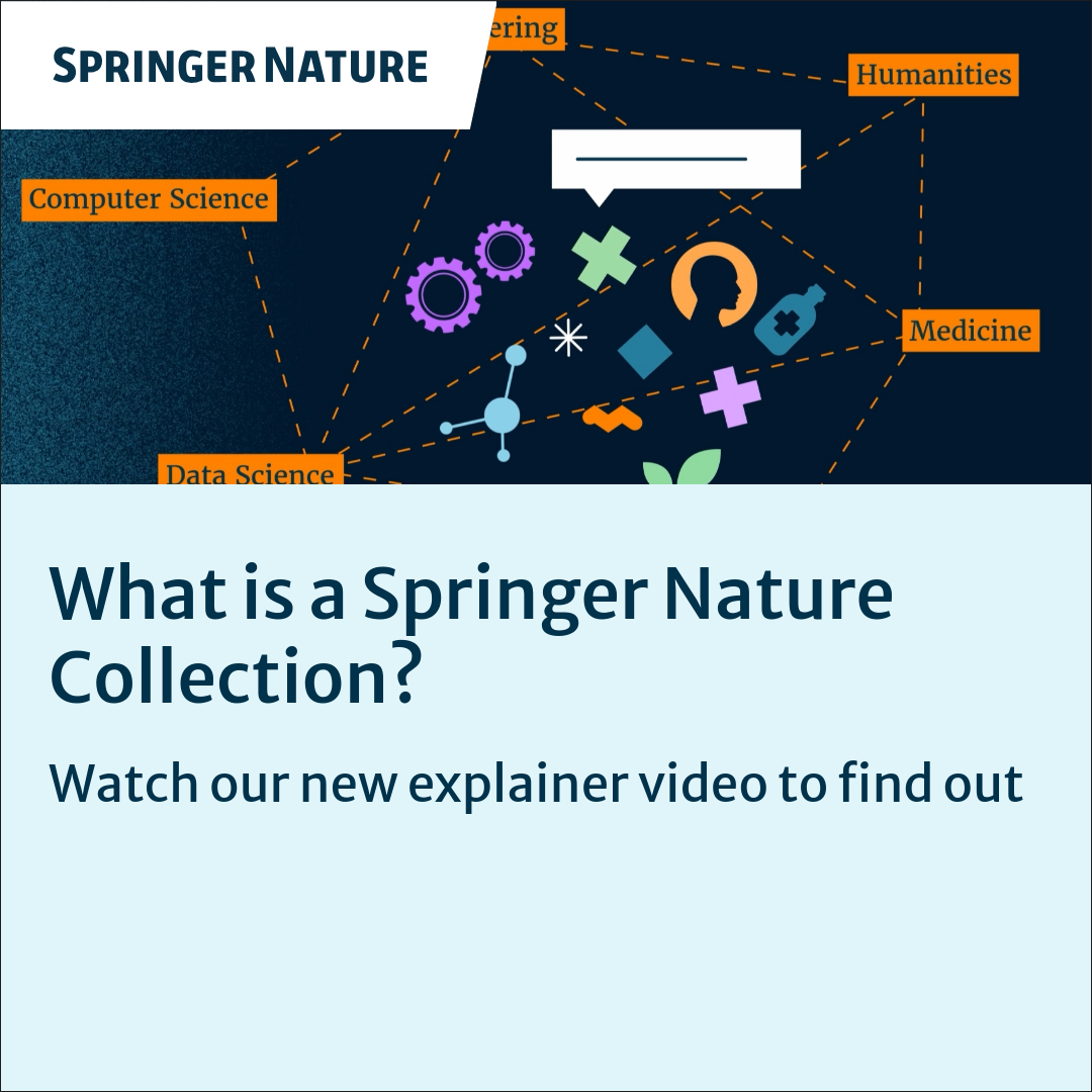 BioMedCentral's tweet image. Want to boost the visibility and impact of your research?
Our new video explains what a Springer Nature Collection is—and how they help increase citations, downloads, and engagement.
Read more and watch the video here: bit.ly/40sD0yM
#SpringerNatureCollections