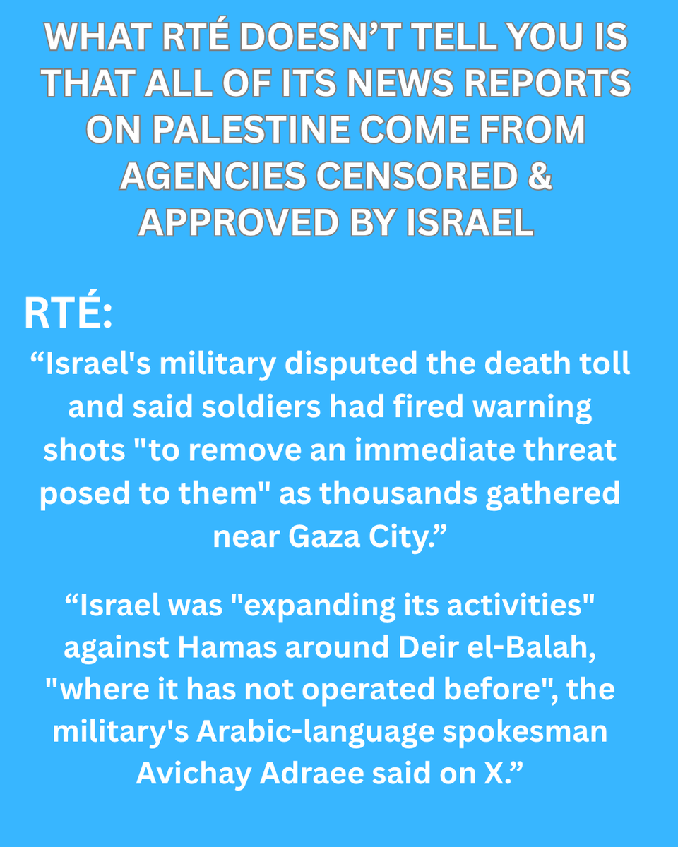 ReportRTE's tweet image. You'll never be told by @rtenews that their sources of daily news on 🇵🇸 are agencies who have been approved by the lsraeli military. Hence, @haaretzcom can publish this headline while the Montrose Wimps continue to quote the mass-murderers, verbatim. rte.ie/news/2025/0720…