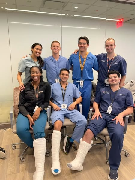MontefioreOrtho's tweet image. Welcome to our new Orthopaedic Surgery residents! Drs. Balusu, Brook, Connors, Ezeonu, Gupta, Kushner, and VanEenenaam have officially kicked off their training with us.
They’re spending the entire month of July in Orthopaedic Boot Camp – an intensive hands-on training program…