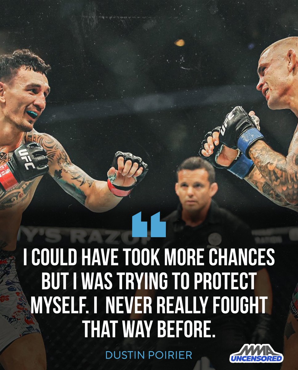 MMAUNCENSORED1's tweet image. Dustin Poirier says he was not himself against Max Holloway:
“I was trying to protect myself, I’ve never really fought like that before. I would always put myself in harms way to land the big shots. Maybe that’s a sign that the decision I made was the right one”
Via: @MikeBohn…