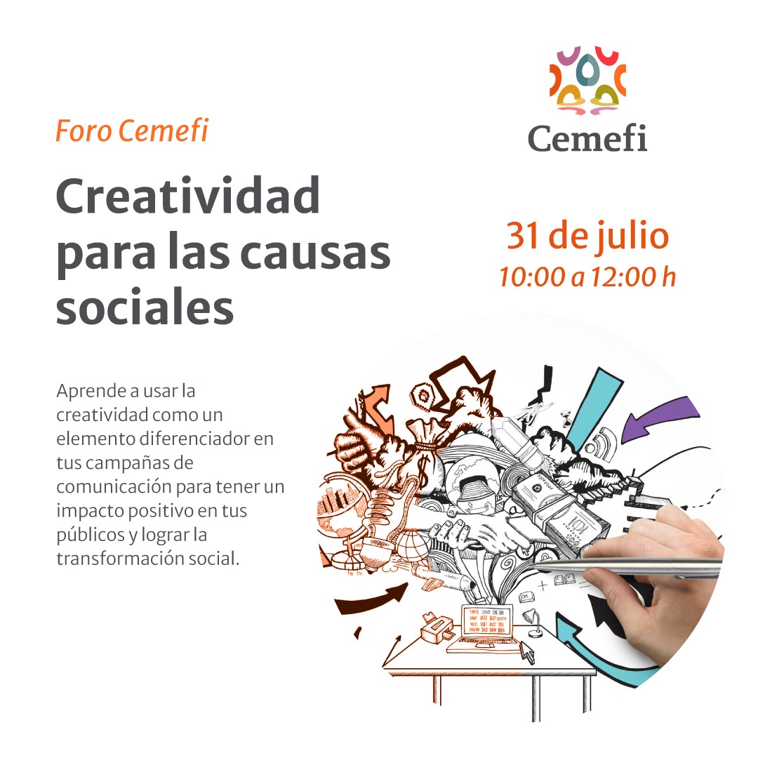 Cemefi's tweet image. 💡 ¿Quieres impulsar tu causa con ideas innovadoras?
Participa en nuestro próximo #ForoCemefi y aprende a integrar estrategias creativas que conecten con tus públicos clave y generen transformación social.
🗓️ 31 de julio
⏰ 10:00 a 12:00 h
📲 Regístrate 👉 cemefi.org/foro-cemefi-cr…