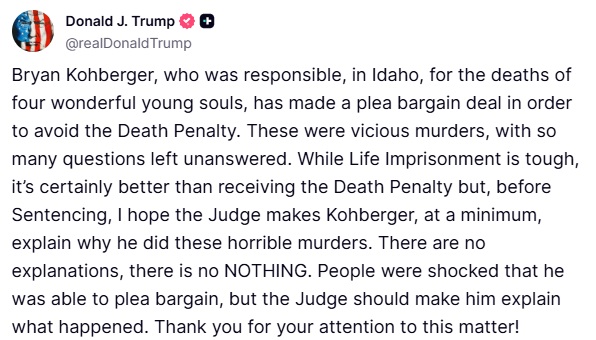 TrumpDailyPosts's tweet image. Donald J. Trump Truth Social 07.21.25 01:50 PM EST