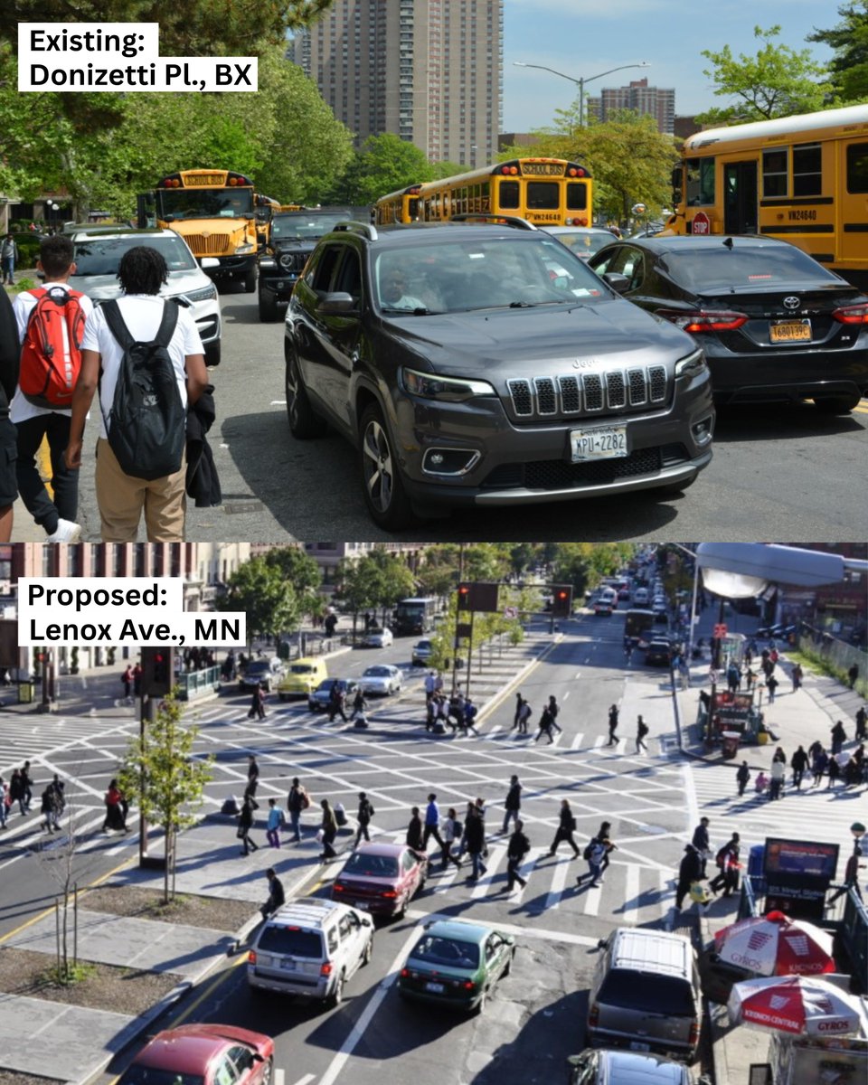 NYC_DOT's tweet image. Starting this month NYC DOT will implement safety improvements on Baychester Ave (Aldrich St to Donizetti Pl) in #theBronx. This work will:
🧑🦯Improve pedestrian accessibility
🚘Reduce Speeding
🚍Improve and extend school loading
↩️Create slower, safer turns