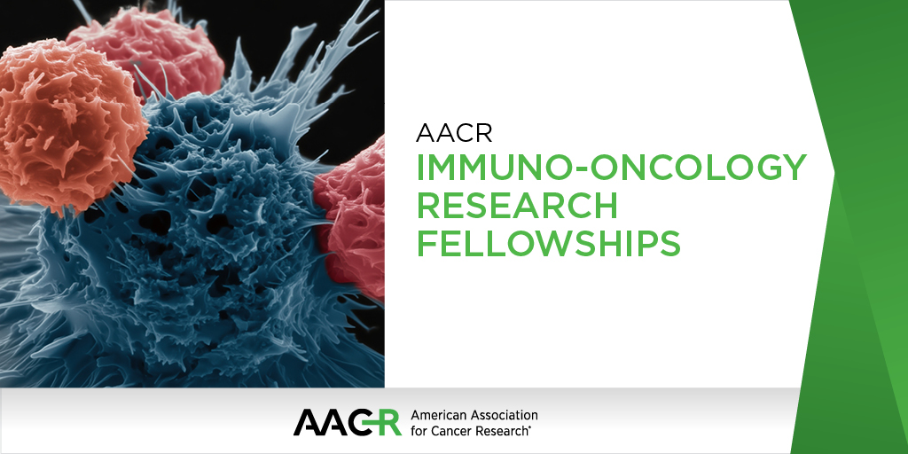 AACR's tweet image. The AACR Immuno-Oncology Research Fellowships provide $130,000 over two years to support postdoctoral or clinical fellows who are conducting research with direct applicability and relevance to immuno-oncology. Apply by July 29. Learn more:
brnw.ch/21wUju6