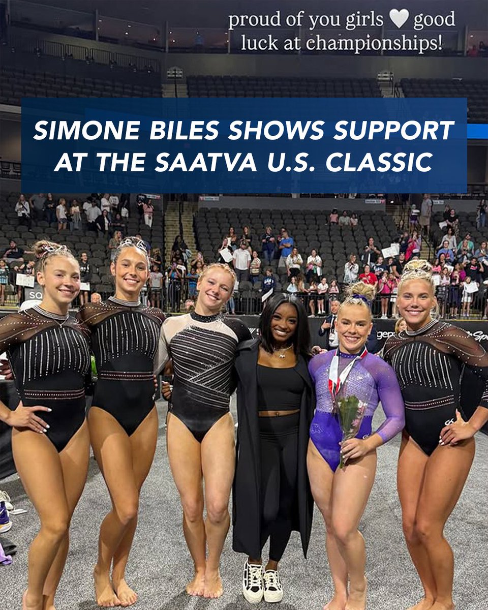 NBCOlympics's tweet image. Get a friend like Simone Biles. ♥️ #USClassic
📸: @Simone_Biles
