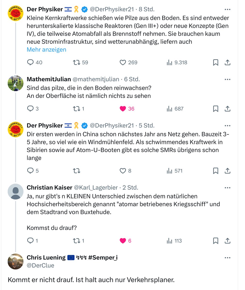 CoalDead's tweet image. Kernkraftwerke und Pilze
Ich lache mehr, als ich sollte 😂