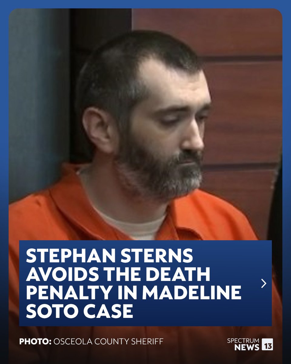 Stephan Sterns has been sentenced to life in prison without the possibility of parole after a hearing Monday in which he pleaded guilty to sexual abuse and no contest to the murder of 13-year-old Madeline Soto. mynews13.com/fl/orlando/new…