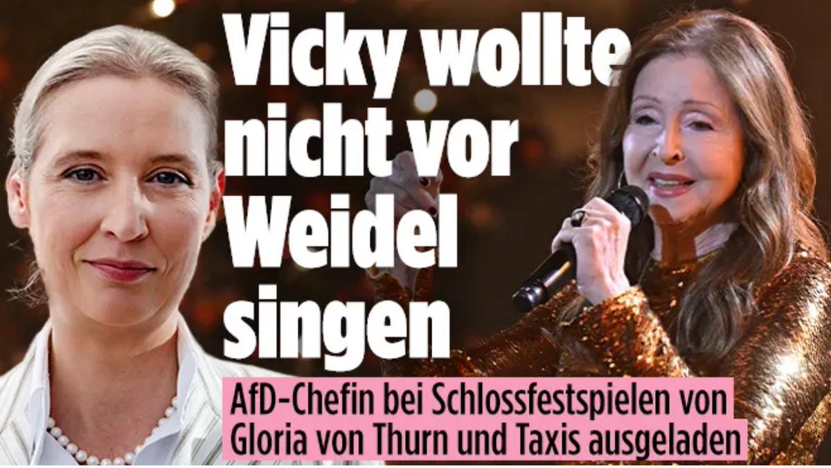 UdoComedy's tweet image. Vicky Leandros (72) will Alice Weidel nicht im Publikum – weil man mit 72 halt manchmal vergisst, was „Toleranz“ bedeutet. Für ein paar klamme Bravo-Rufe von Rentnern mit Haltungsbrosche opfert sie jeden Rest an Würde.
Mit 72 nicht mehr ganz textsicher, aber moralisch plötzlich…
