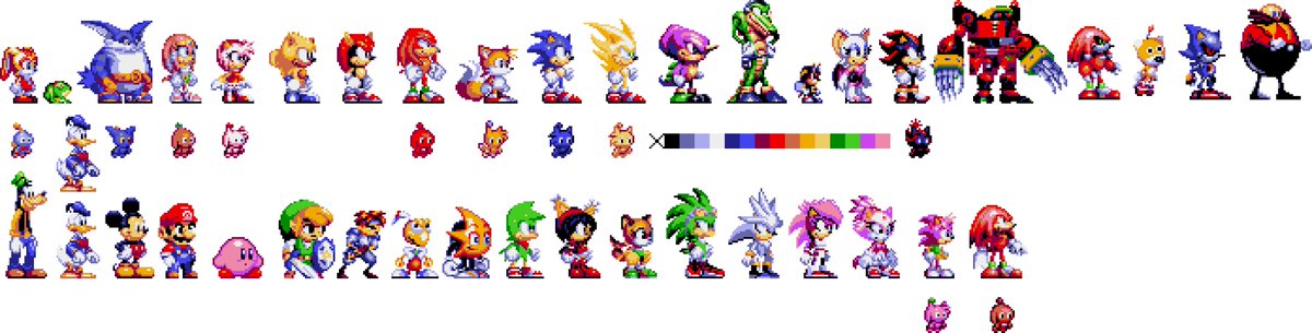 JSevion's tweet image. Dude, people were trying to add every character under the sun to that hack. This pic I found on my PC is titled Sonic Classic Cluster-F--K
