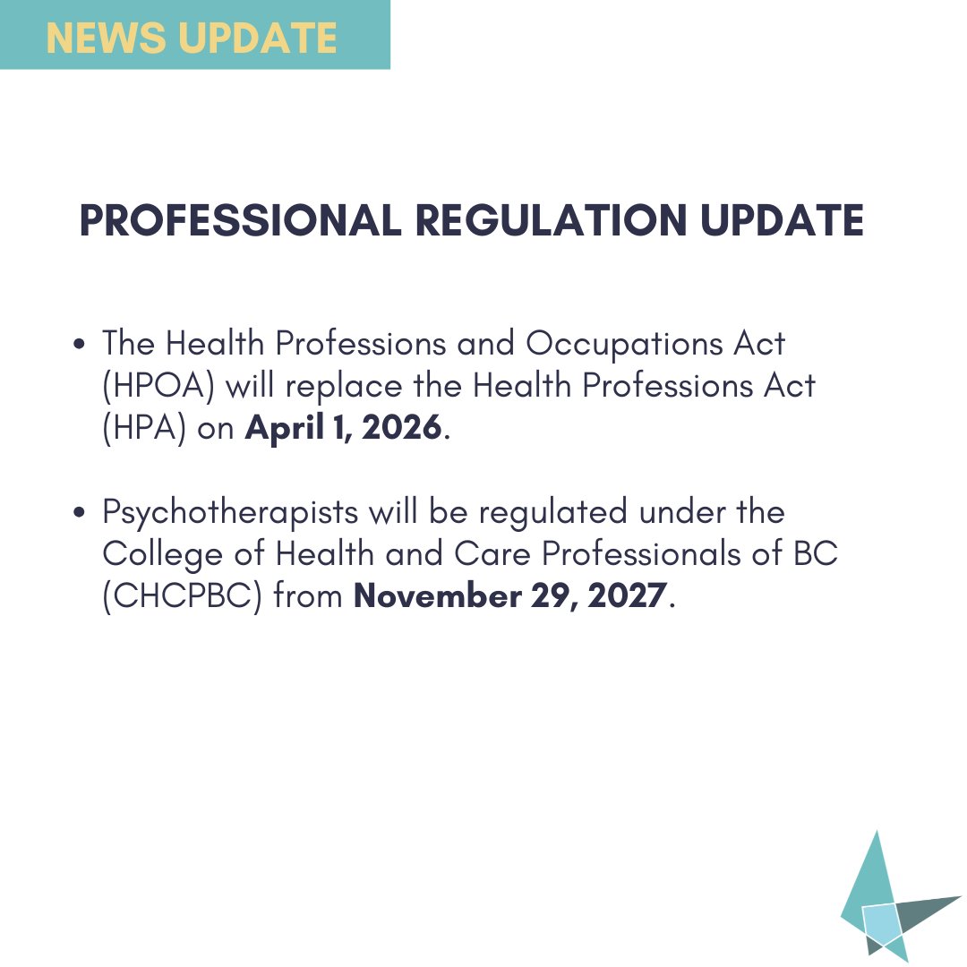bccounsellors's tweet image. BC recently issued two important announcements concerning the professional regulation of Psychotherapy. The #BCACC continues to work collaboratively with all parties to ensure public protection and improved access for #MentalHealth services.
@Josie_Osborne @amnashahbc @chcpbc