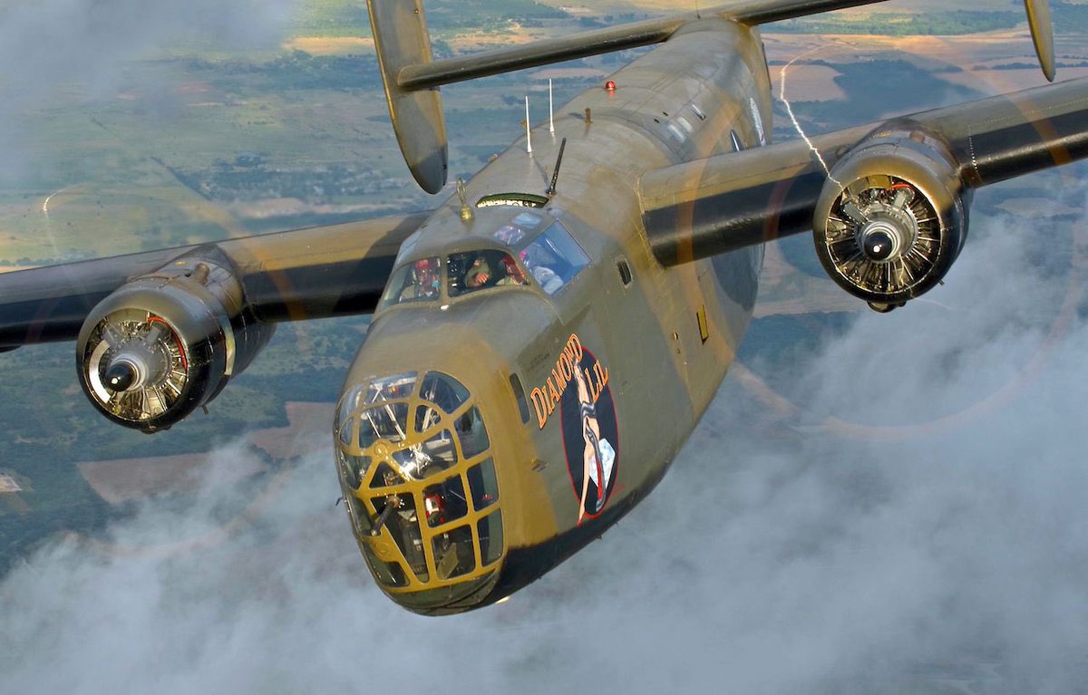TheHistoryList's tweet image. The Consolidated B-24 Liberator was a four-engine heavy bomber with long range, high top speed, and the ability to carry a large bomb load. It flew in every theater of the war.
Known as “The Flying Boxcar.” It wasn’t pretty, but it got the job done—over 18,000 were built, making…