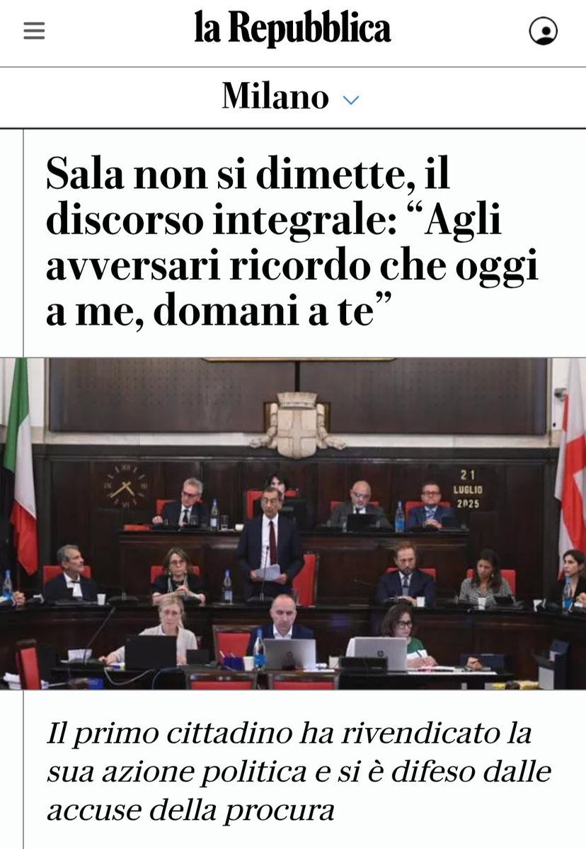 Dichiarazione di Sala è gravissima. Sottende esistenza di 2 cose: il fatto che tutti gli amministratori possano finire in tritacarne (chi lo muove?) indipendentemente da appartenenza politica e il fatto che esista "sovrastruttura" che governa tutto. Solo io penso che sia grave?