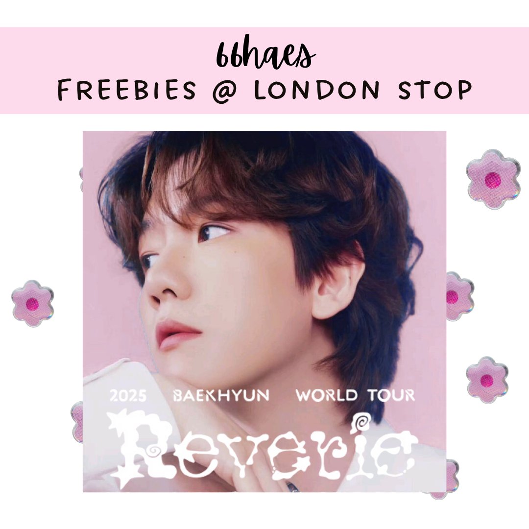yurimahae's tweet photo. baekhyun reverie in london wembley freebies!
(@ is my ig)

each pack has:
⟡ 1 friendship bracelet
⟡ 1 fake photocard
⟡ 1/3 keychains
⟡ 1/5 stickers
⟡ 1/4 souvenir tickets

fill out the form to reserve ur freebies here: 
https://t.co/lwvqNLesJc

tysm<3 https://t.co/0i7TFSj7jI