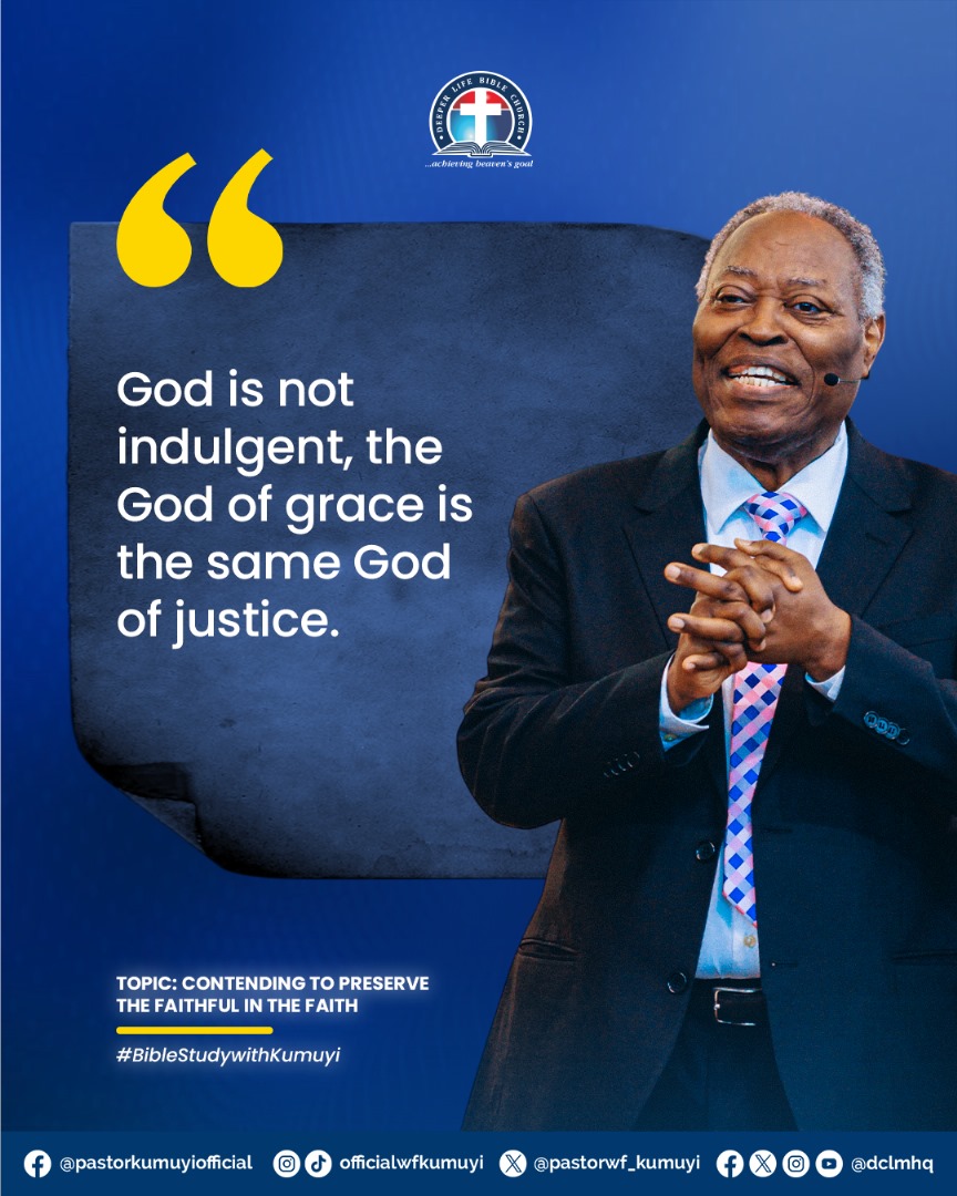 dclmhq's tweet image. God is not indulgent, the God of grace is the same God of justice.
#BibleStudy
#PastorKumuyiSaid
#BibleStudyWithKumuyi
